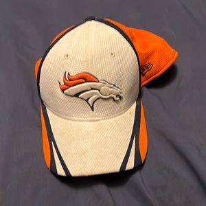 White and orange Bronco hat